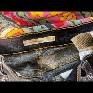 Levi’s high waisted jean shorts